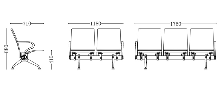 PU机场椅/等候椅/排椅 -SJ9062(图1) undefined